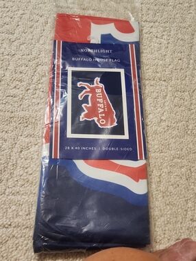 Buffalo House Flag - Red Blue White